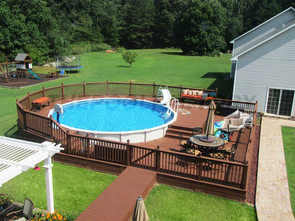 Above Ground Pool Decorating Ideas
 Pool Deck Ideas Full Deck The Pool Factory