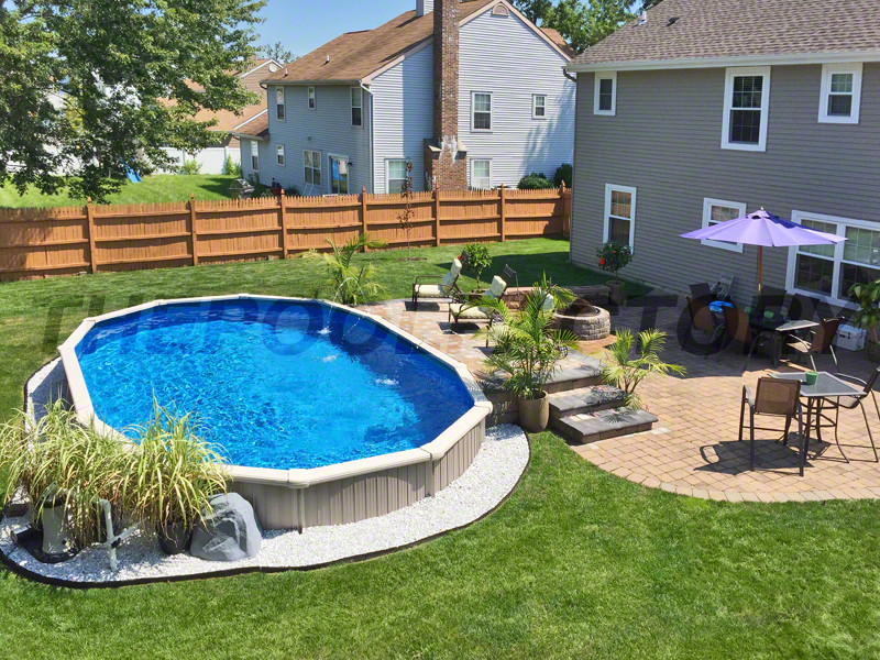 Above Ground Pool Landscaping
 Semi inground Pool s The Pool Factory