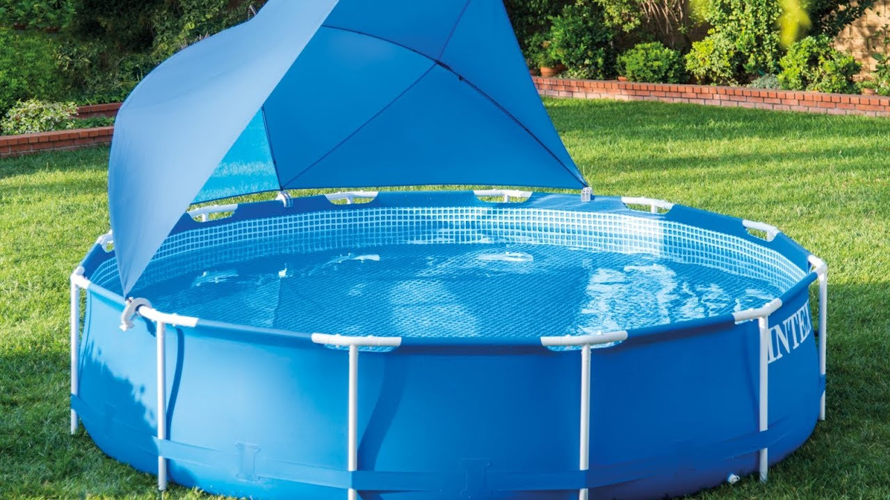 Above Ground Pool Shade
 Intex pool canopy shade review mounting and disassembly