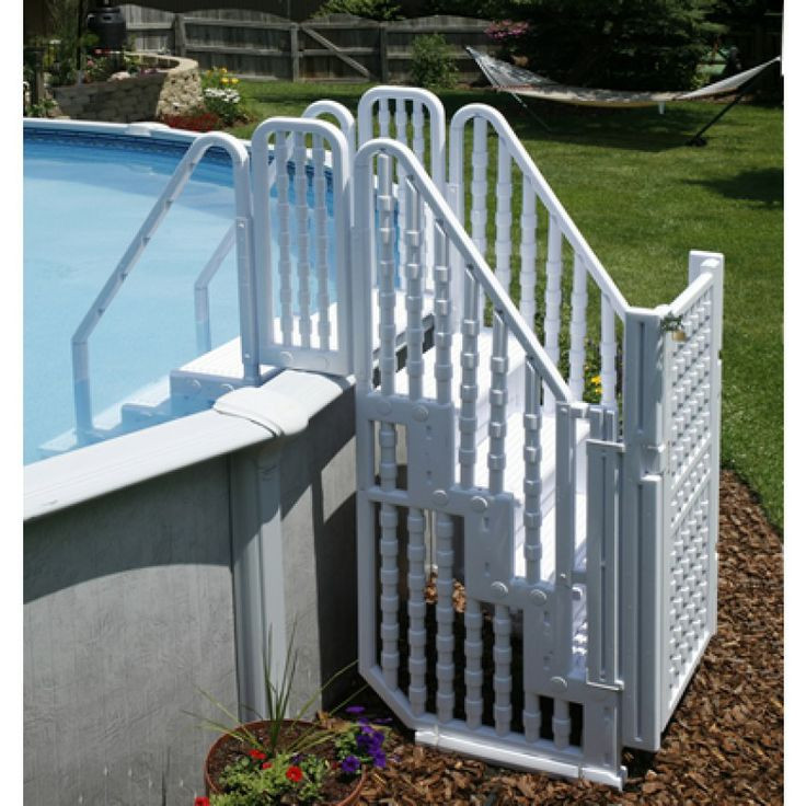 Above Ground Pool Stairs Steps
 Choosing a Ladder or Steps for an Ground Pool