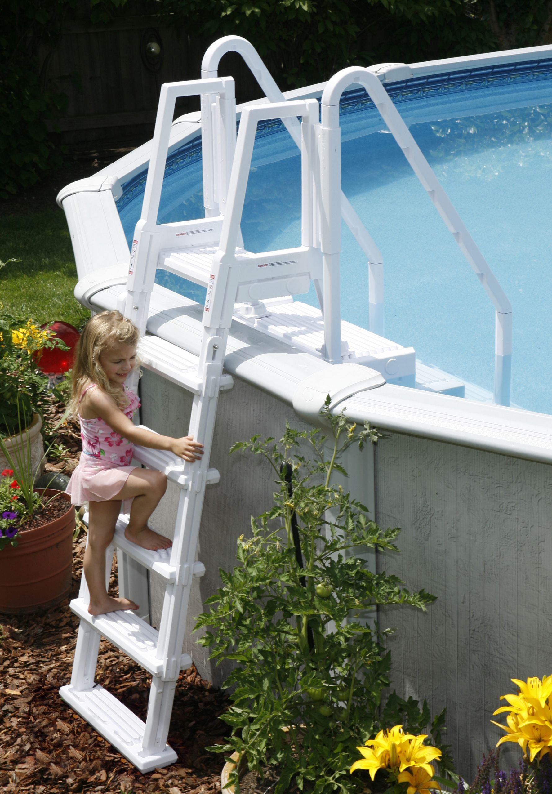 Above Ground Pool Stairs Steps
 Easy Ground Pool Step with Outside Ladder