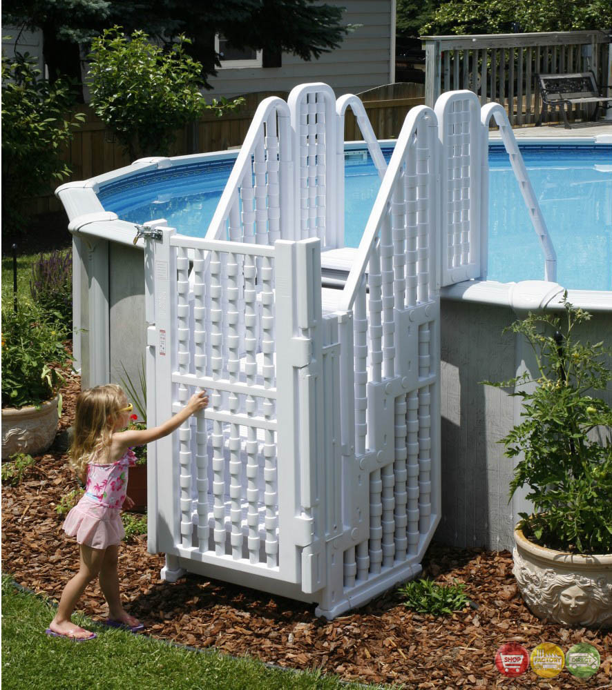 Above Ground Pool Stairs Steps
 Ground Pool plete Safety Stair Entry System with