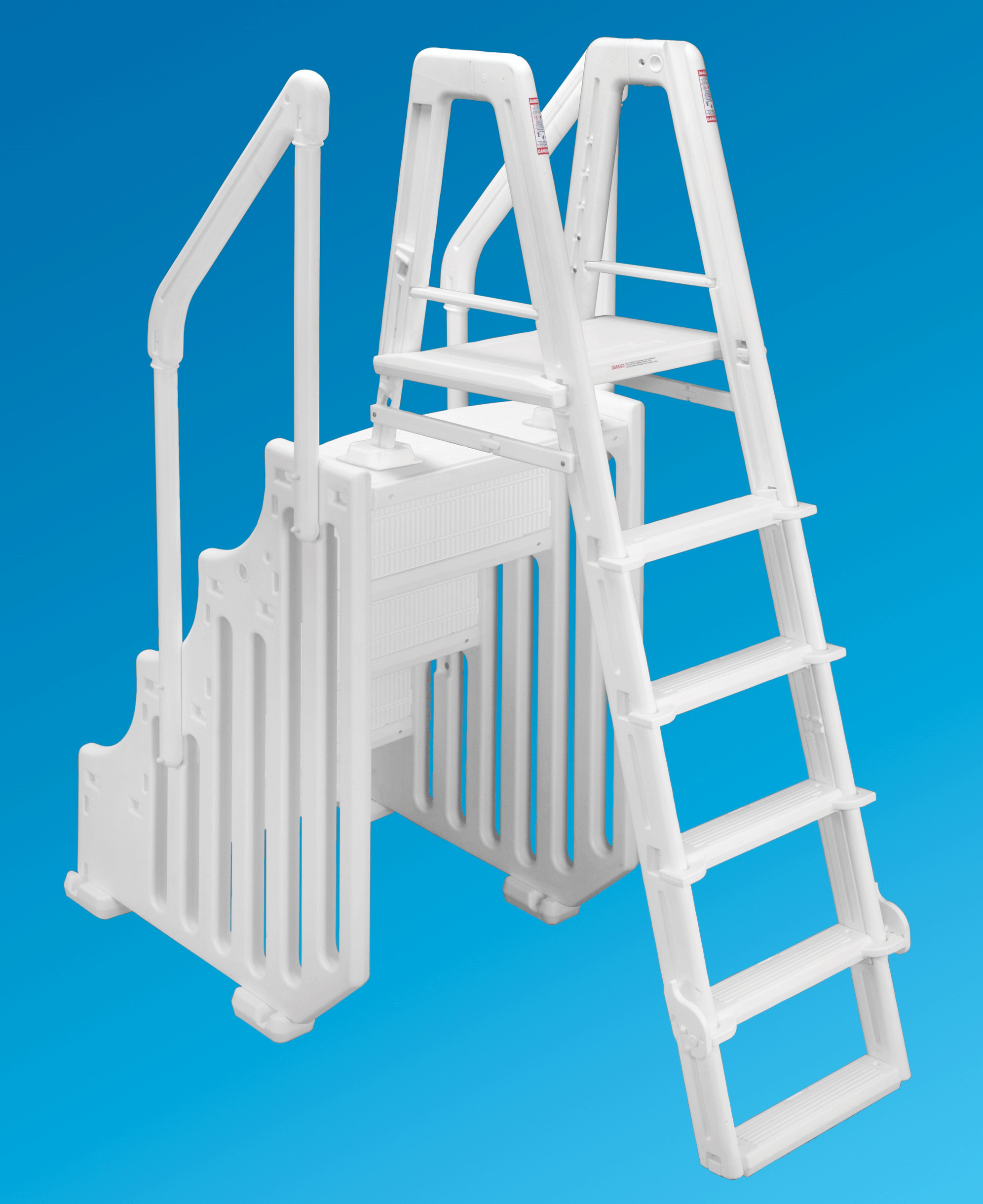 Above Ground Pool Stairs Steps
 The Mighty Step and Safety Ladder Set 30" Wide