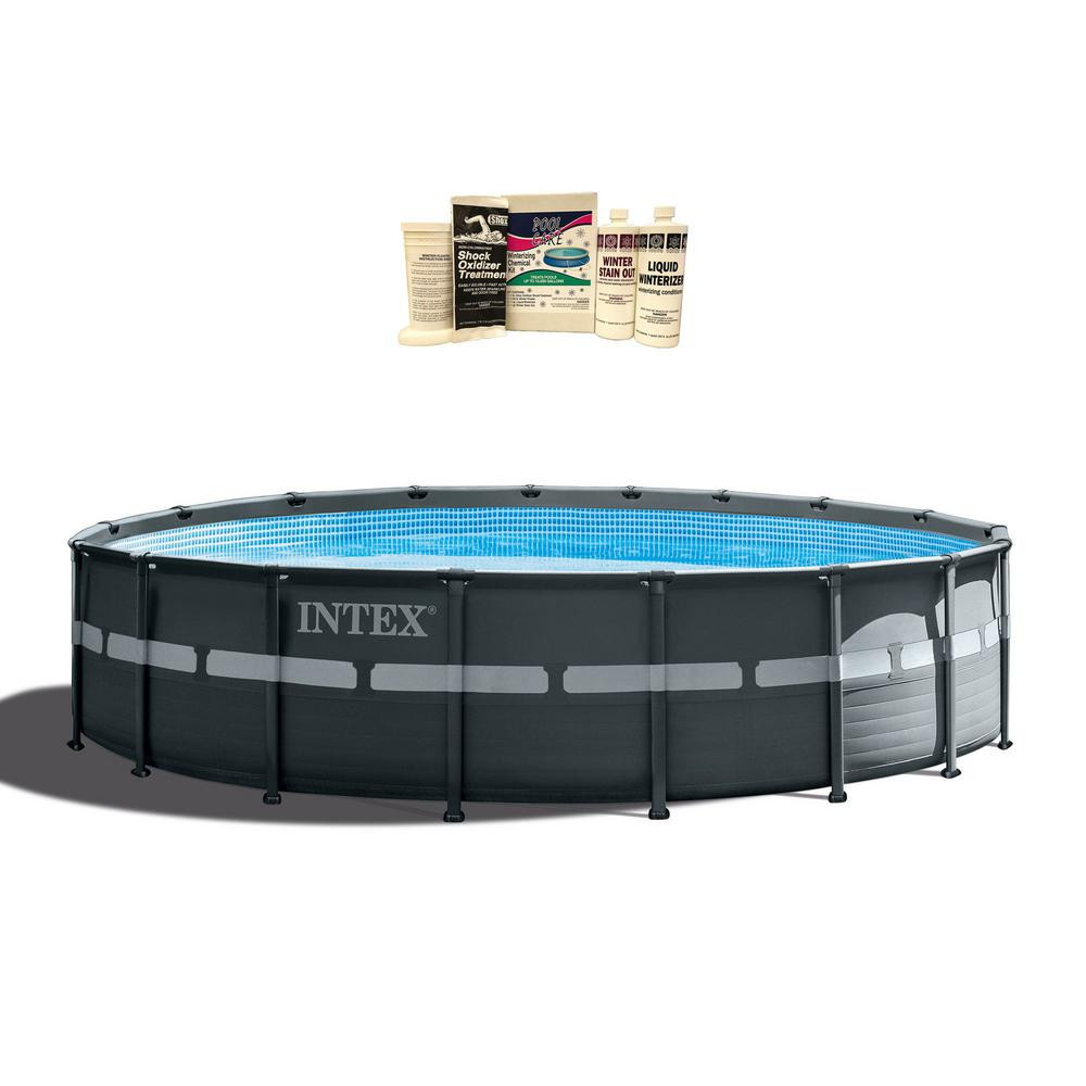 Above Ground Pool Winterizing Kit
 Intex 18 ft W x 52 in H x 52 in D Ultra XTRA Frame