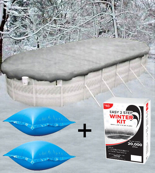 Above Ground Pool Winterizing Kit
 15 x30 Oval Ground Winter Pool Cover 4x4 Air