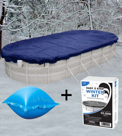 Above Ground Pool Winterizing Kit
 12 x24 Oval Ground Winter Pool Cover 4 x4’ Air