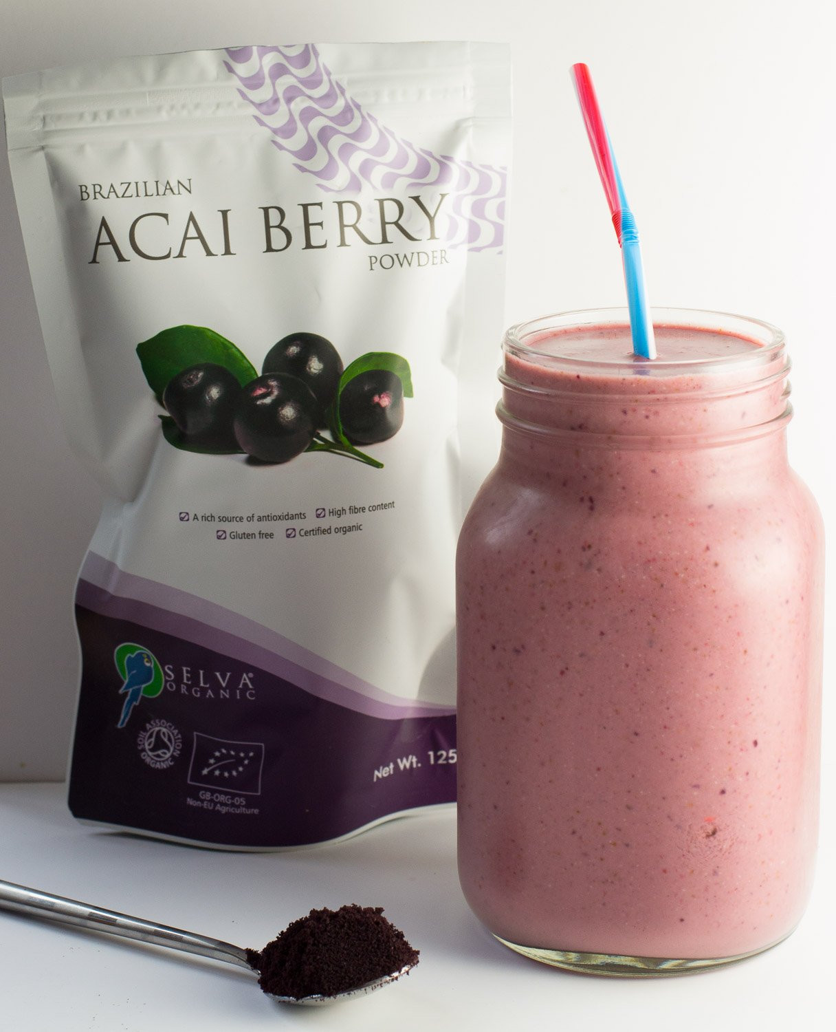 Acai Berry Smoothies
 Summer Fruit Superfood Smoothie with Acai Berry Powder