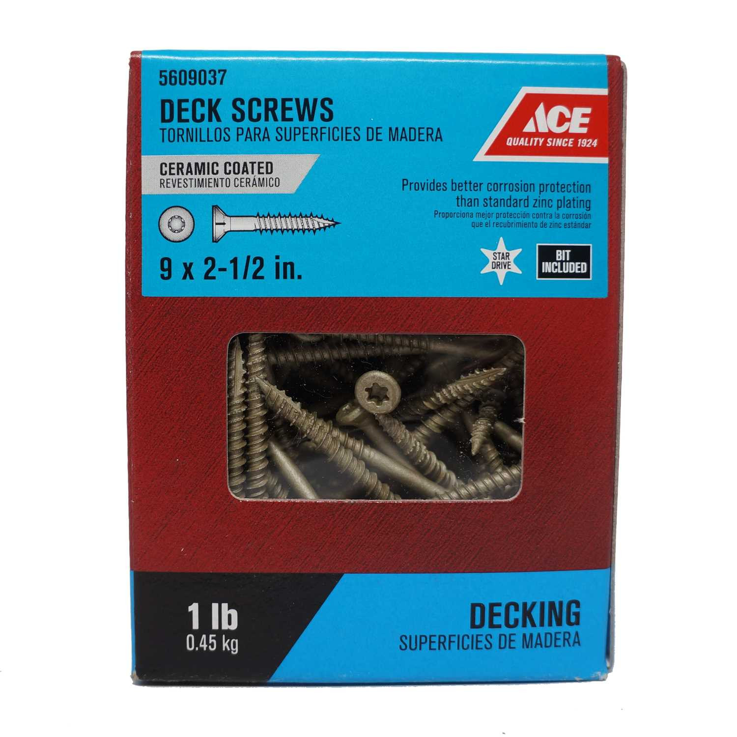 Ace Hardware Deck Paint
 Ace No 9 x 2 1 2 in L Star Flat Head Ceramic Coated