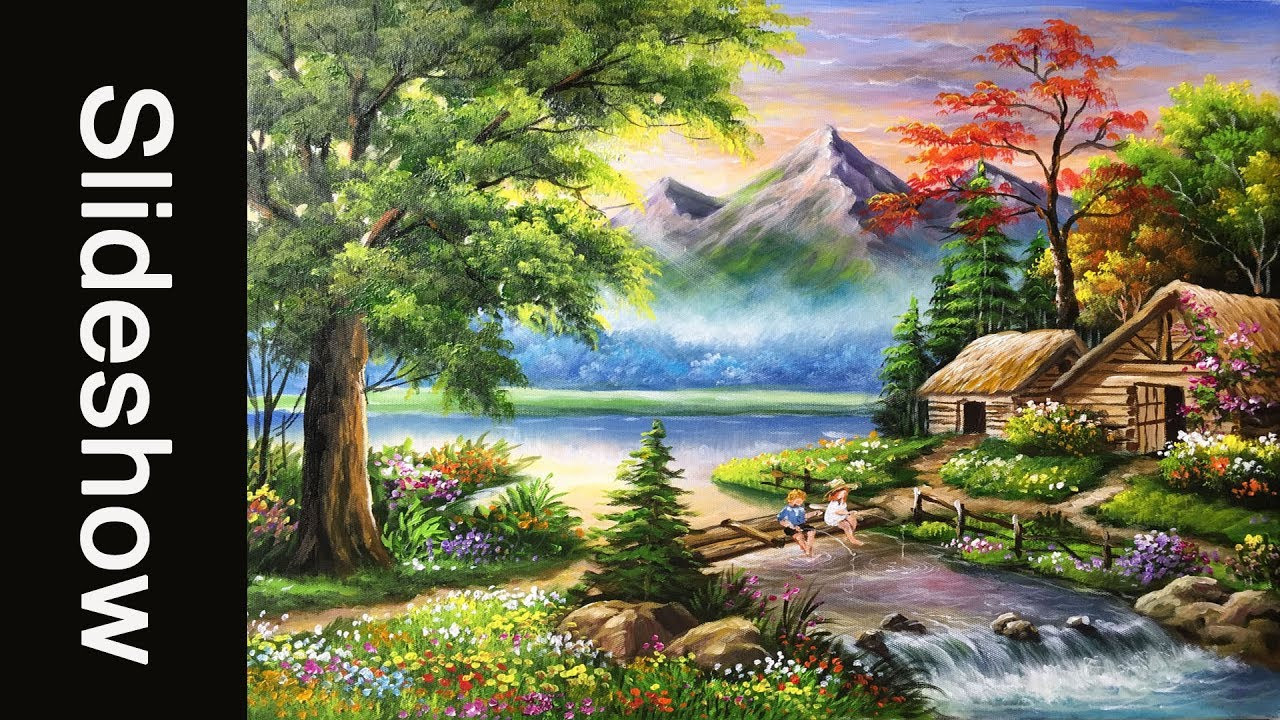 Acrylic Landscape Painting
 Beautiful Landscape Acrylic Painting Slideshow version