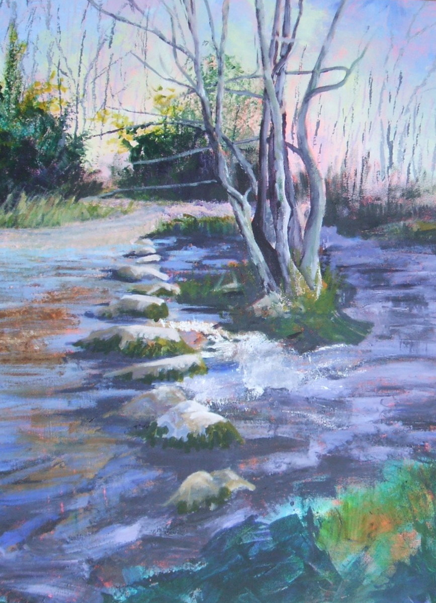 Acrylic Landscape Painting
 How to Paint Water With Acrylics
