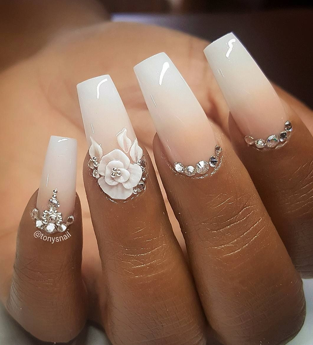 Acrylic Nail Designs For Weddings
 Brunasn → Instagram Pinterest