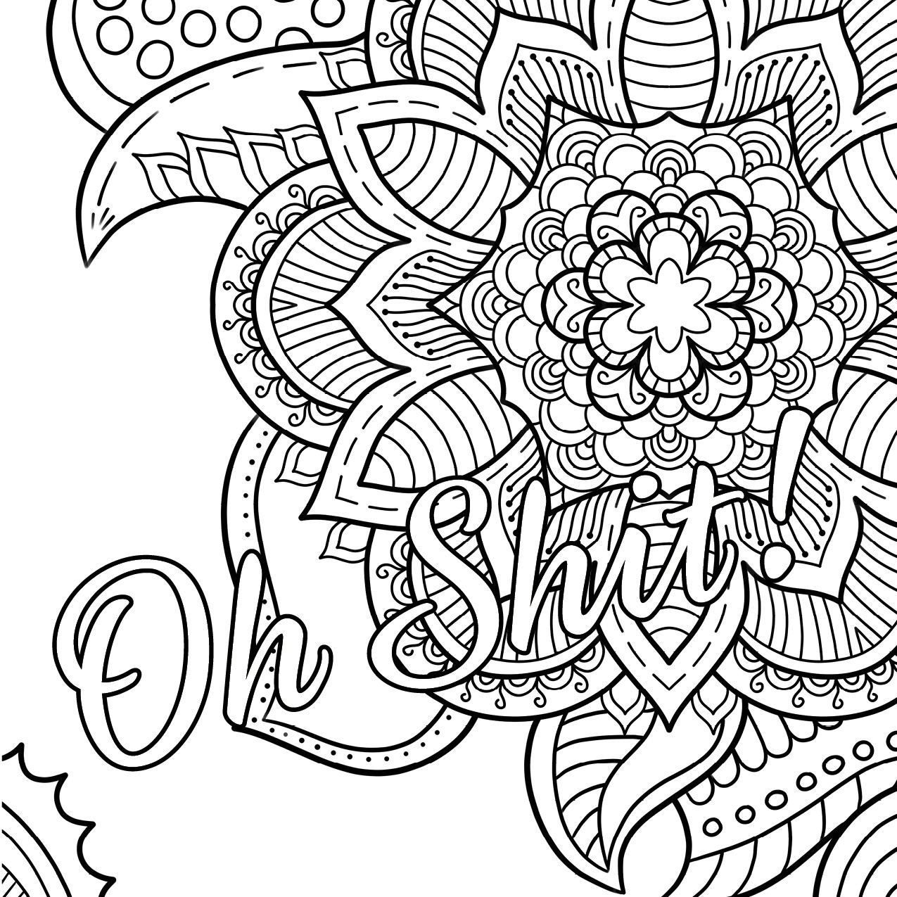 Adult Cursing Coloring Book
 Oh Shit Free Coloring Page Swear Word Coloring Book