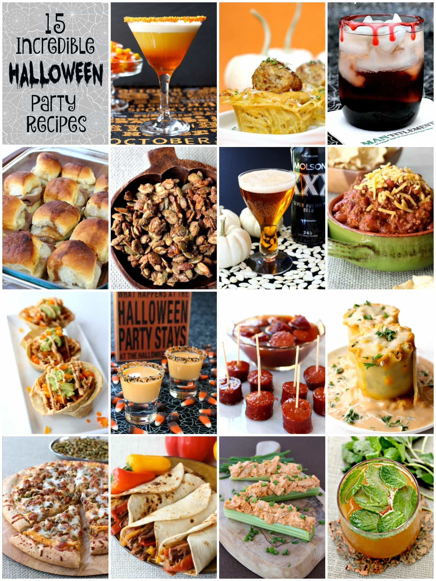 Adult Halloween Party Food Ideas
 15 Incredible Halloween Party Recipes