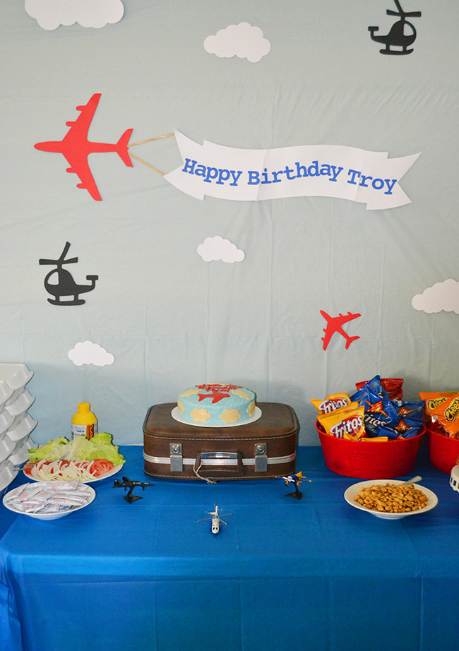Airplane Birthday Decorations
 Airplane party Troy is 2