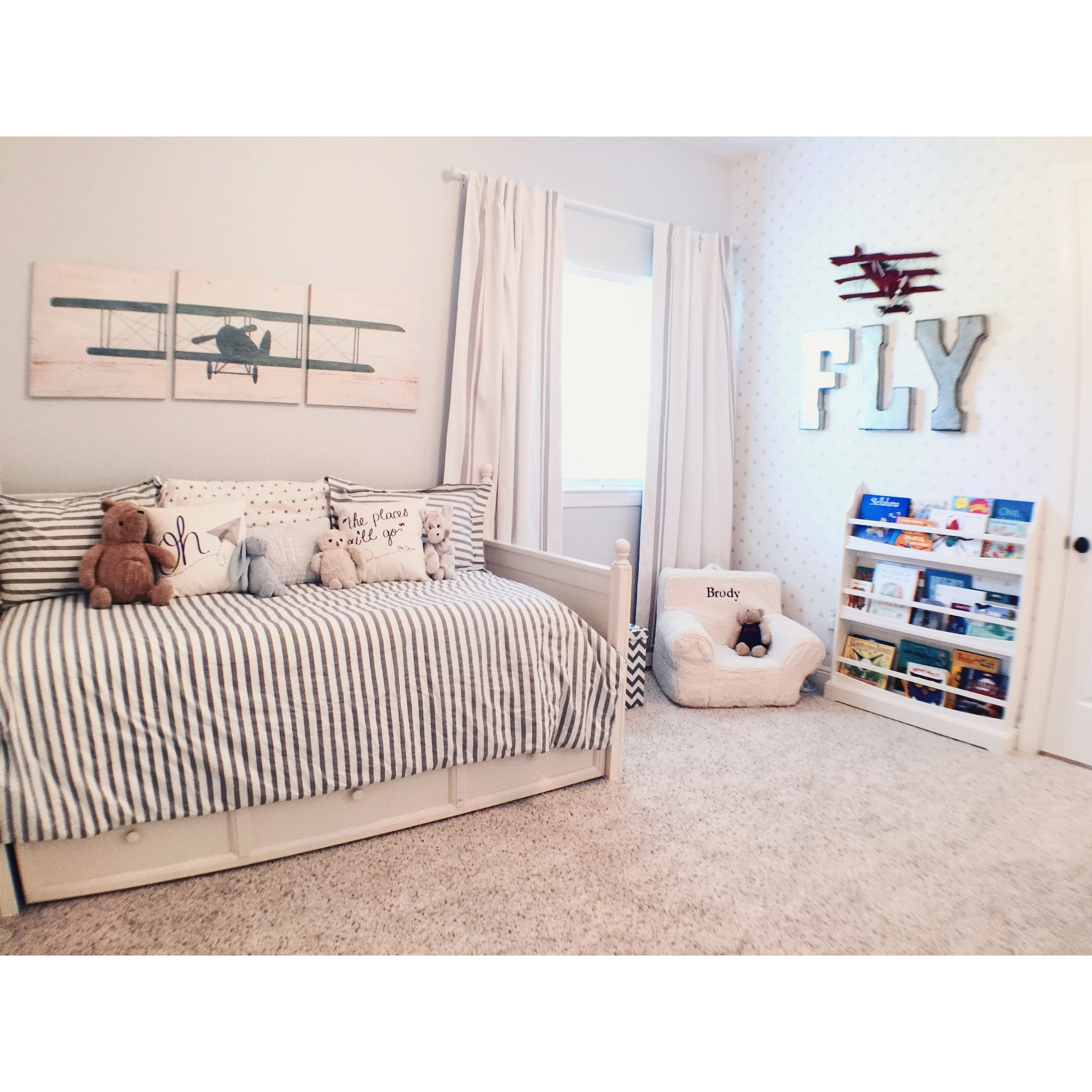 Airplane Decor For Baby Room
 Airplane Themed Toddler Room Project Nursery