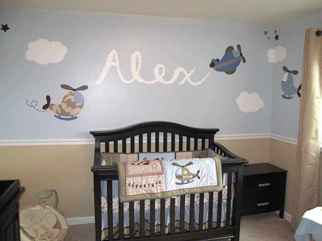 Airplane Decor For Baby Room
 Airplane Nursery Mural