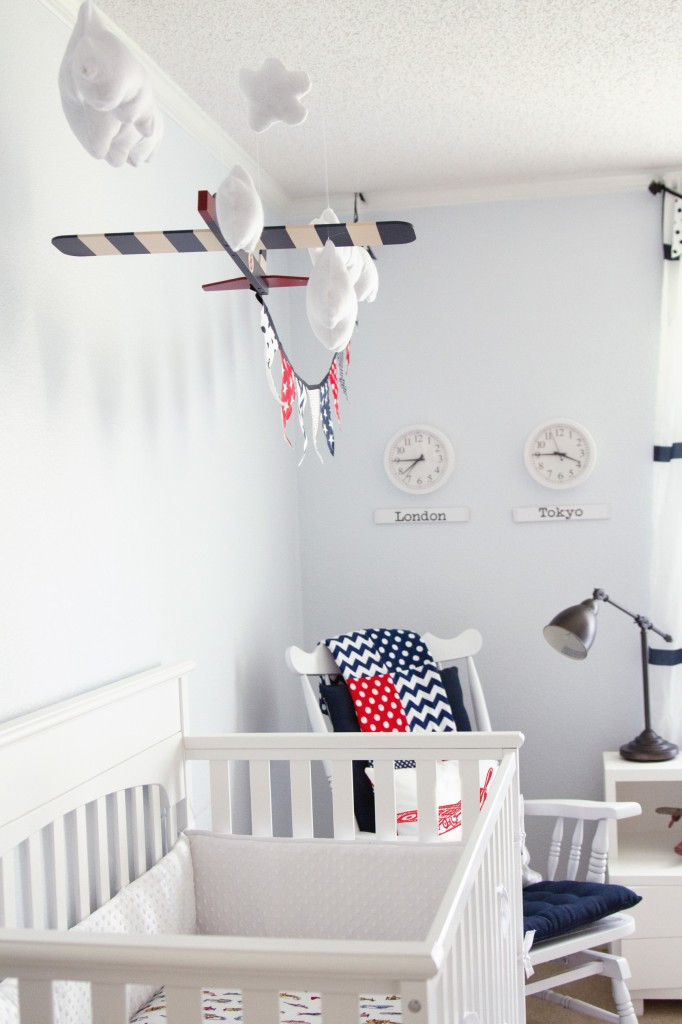 Airplane Decor For Baby Room
 Denton s Vintage Airplane Travel Nursery Project Nursery