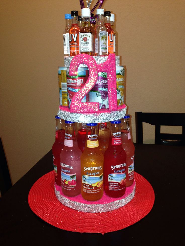 Alcohol Birthday Cake
 21st Alcohol Birthday cake Gift Ideas