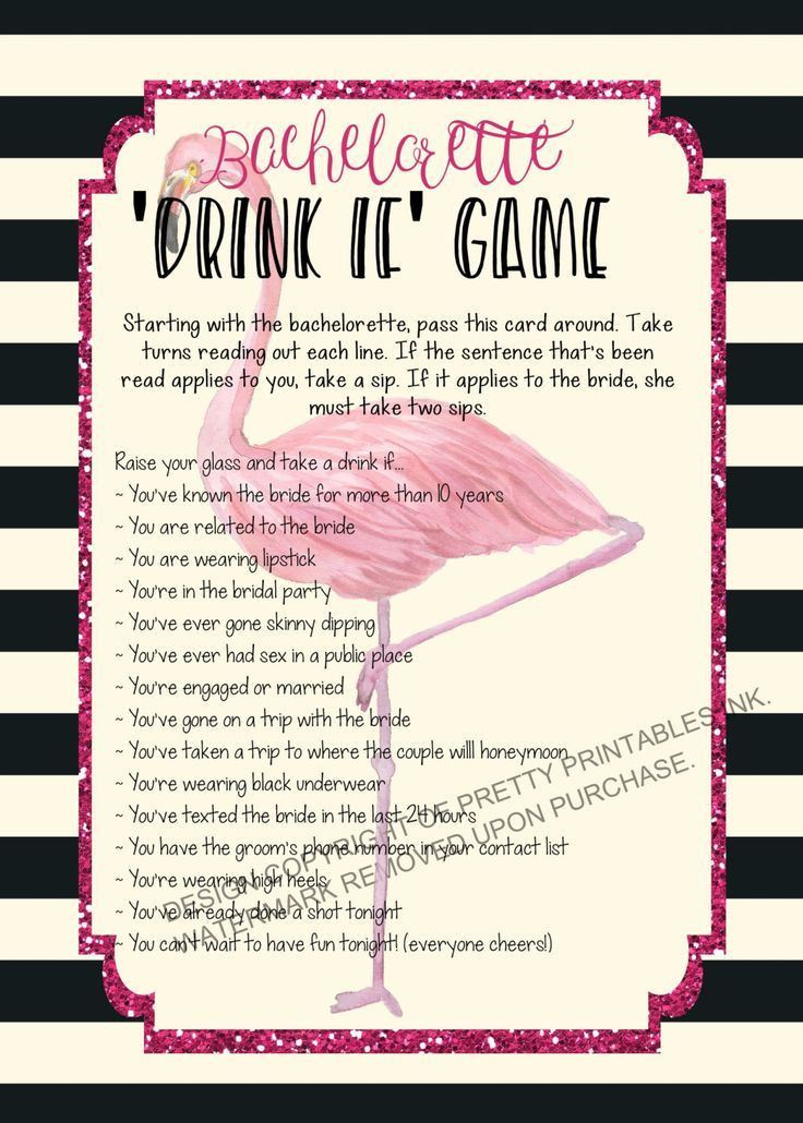 Alcohol Free Bachelorette Party Ideas
 Printable bachelorette game bachelorette drinking game