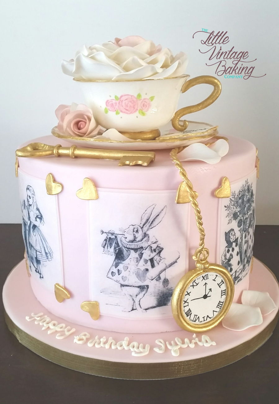 Alice In Wonderland Birthday Cakes
 Vintage Alice In Wonderland Cake CakeCentral