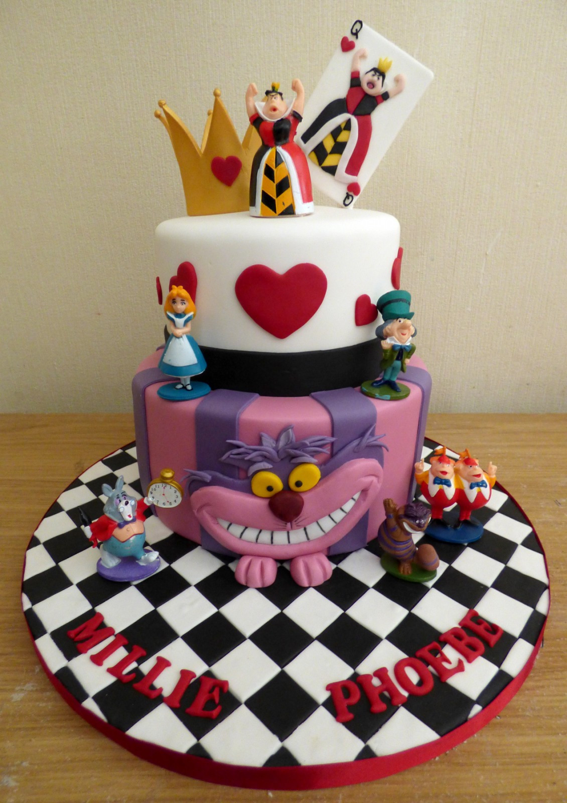 Alice In Wonderland Birthday Cakes
 Alice In Wonderland Themed 2 Tier Birthday Cake Susie s