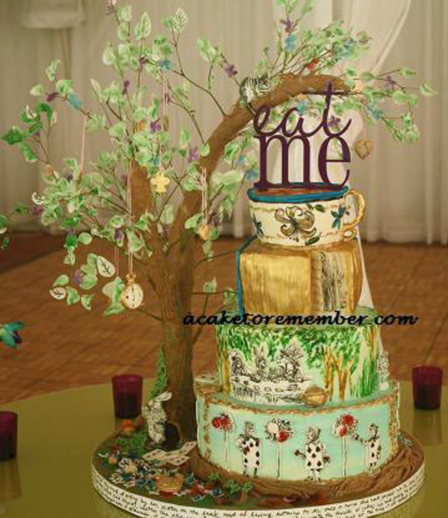 Alice In Wonderland Wedding Cakes
 Alice In Wonderland Wedding Cake With Modelling Chocolate