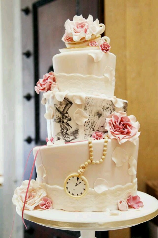 Alice In Wonderland Wedding Cakes
 Disney Themed Cakes Will Bring Some Magic To Your Wedding