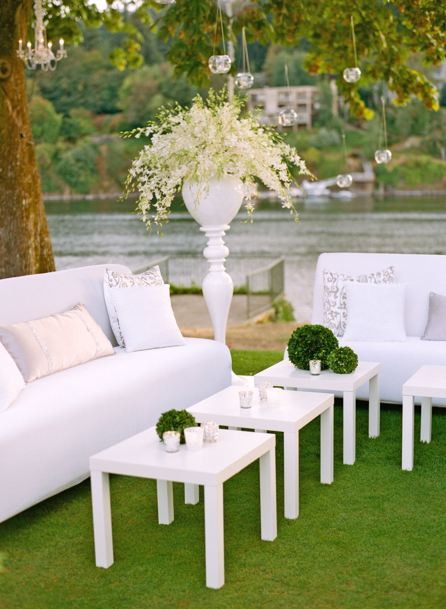 All White Backyard Party Ideas
 Elegant All White Country Club Wedding with Natural