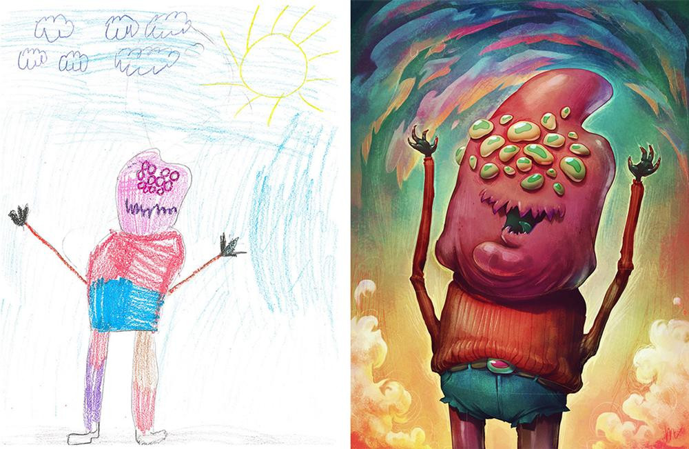 Amazing Art For Kids
 Realistic renderings of kids monster drawings are amazing