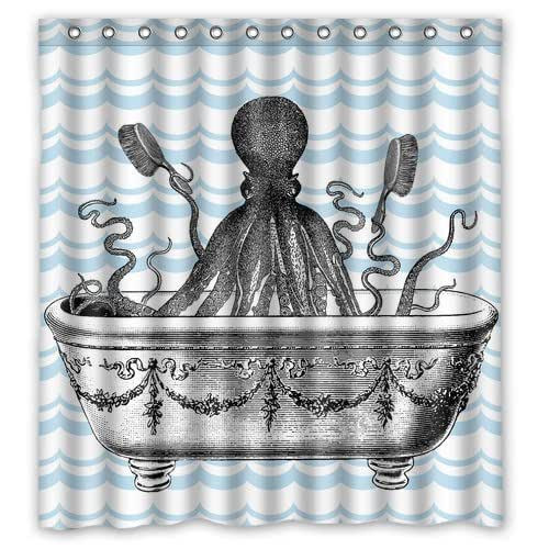 Amazon Bathroom Decor
 Amazon Shower Curtain Octopus Bath Time Octopus