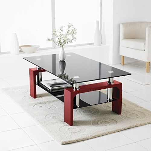 Amazon Living Room Tables
 Neotechs Black Modern Rectangle & Black Glass Chrome