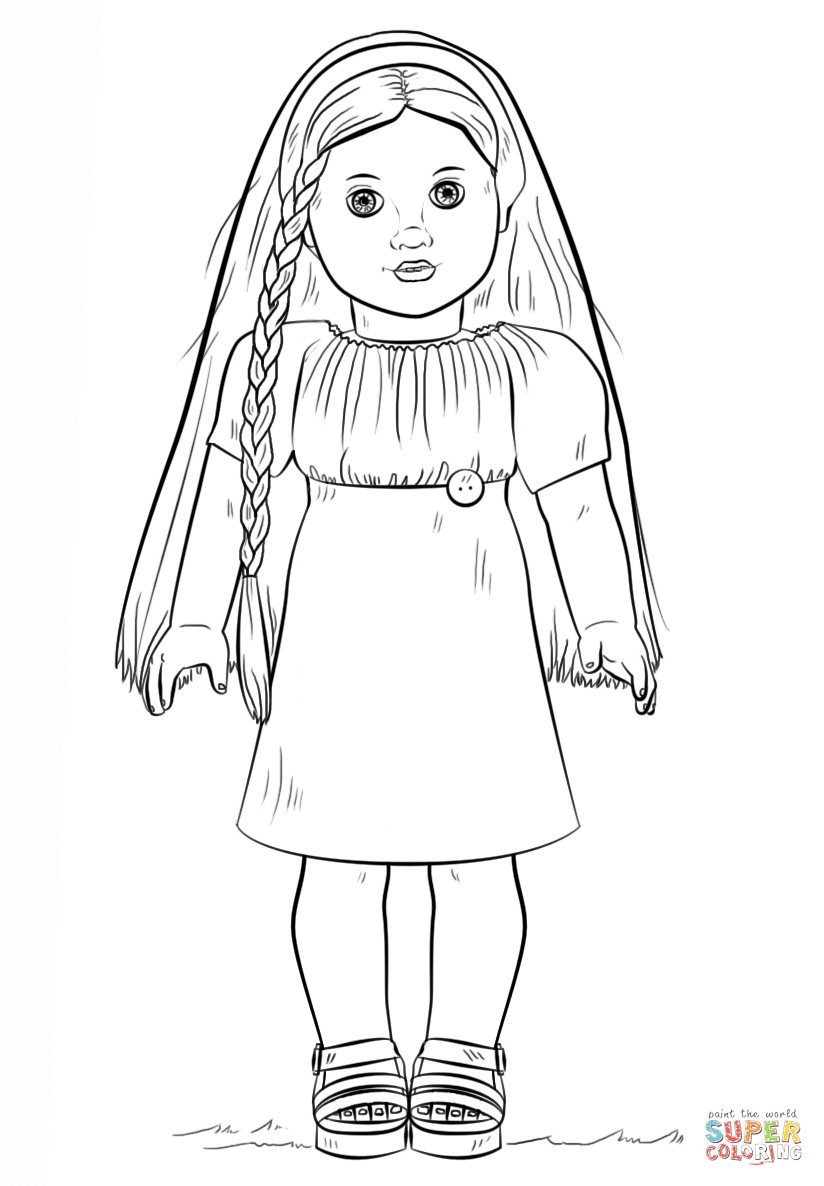American Girls Coloring Pages
 American Girl Doll Julie coloring page