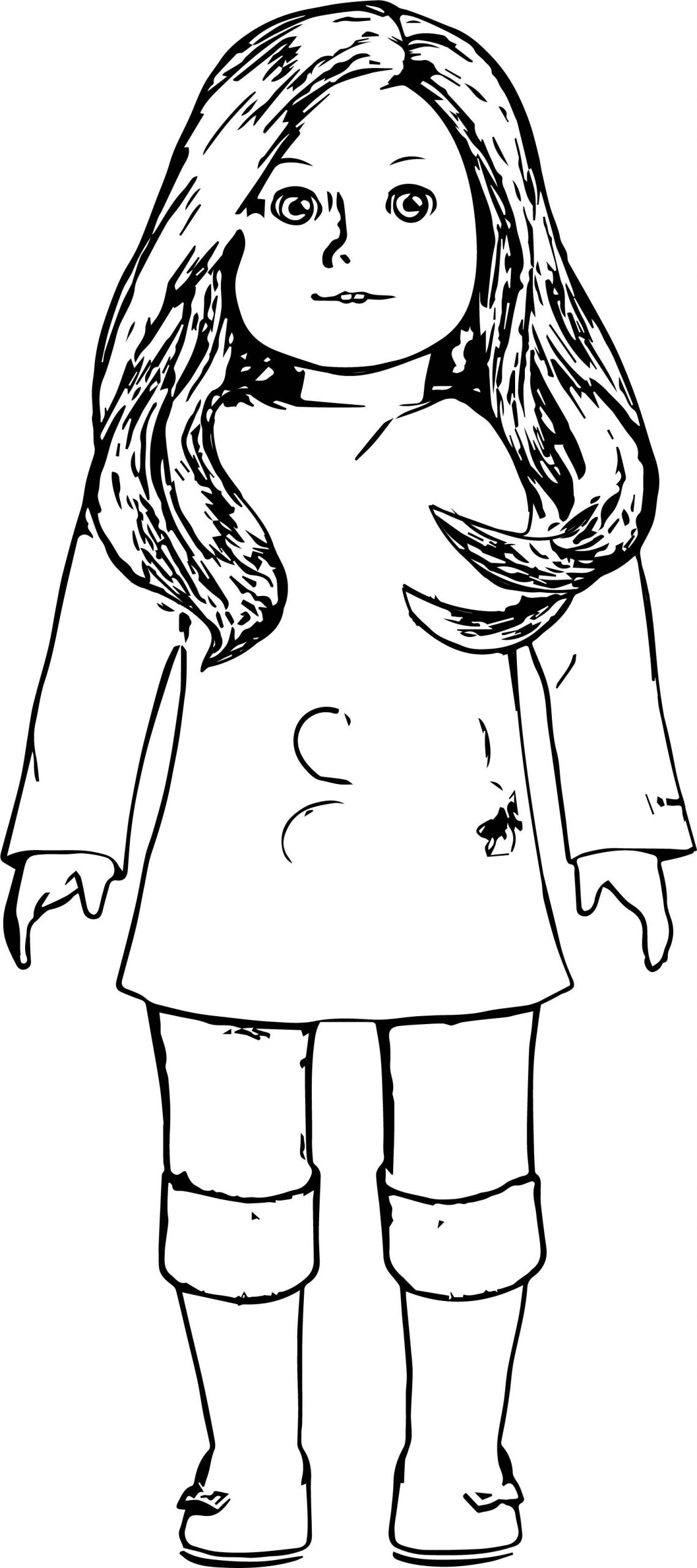 American Girls Coloring Pages
 My American Girl Doll Coloring Page