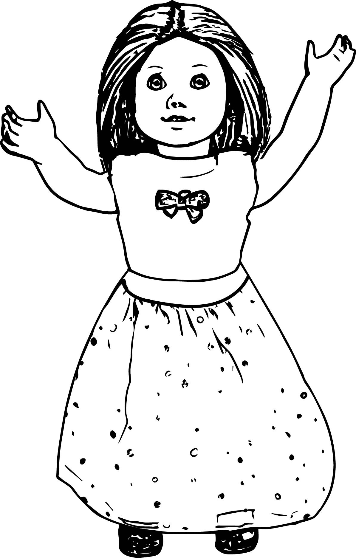 American Girls Coloring Pages
 American Girl Doll Toy Coloring Page