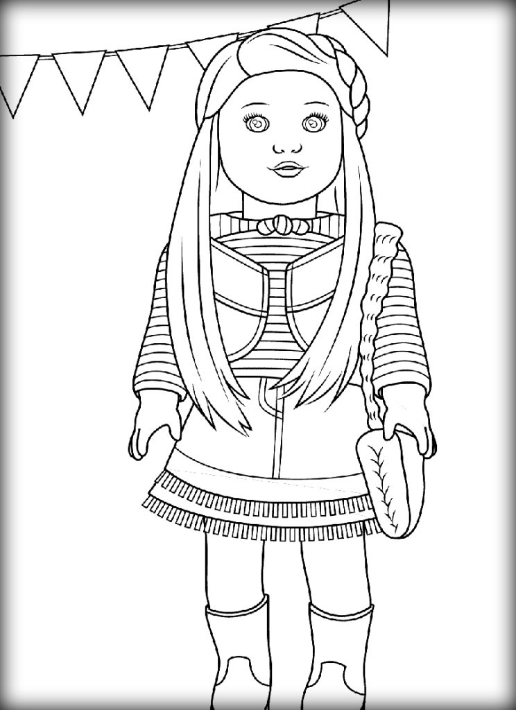 American Girls Coloring Pages
 Dolls Drawing at GetDrawings