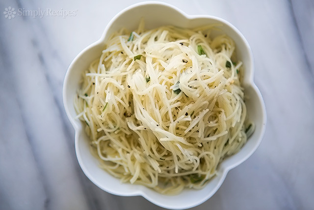 Angel Hair Noodles
 Angel Hair Pasta with Garlic Herbs and Parmesan Recipe