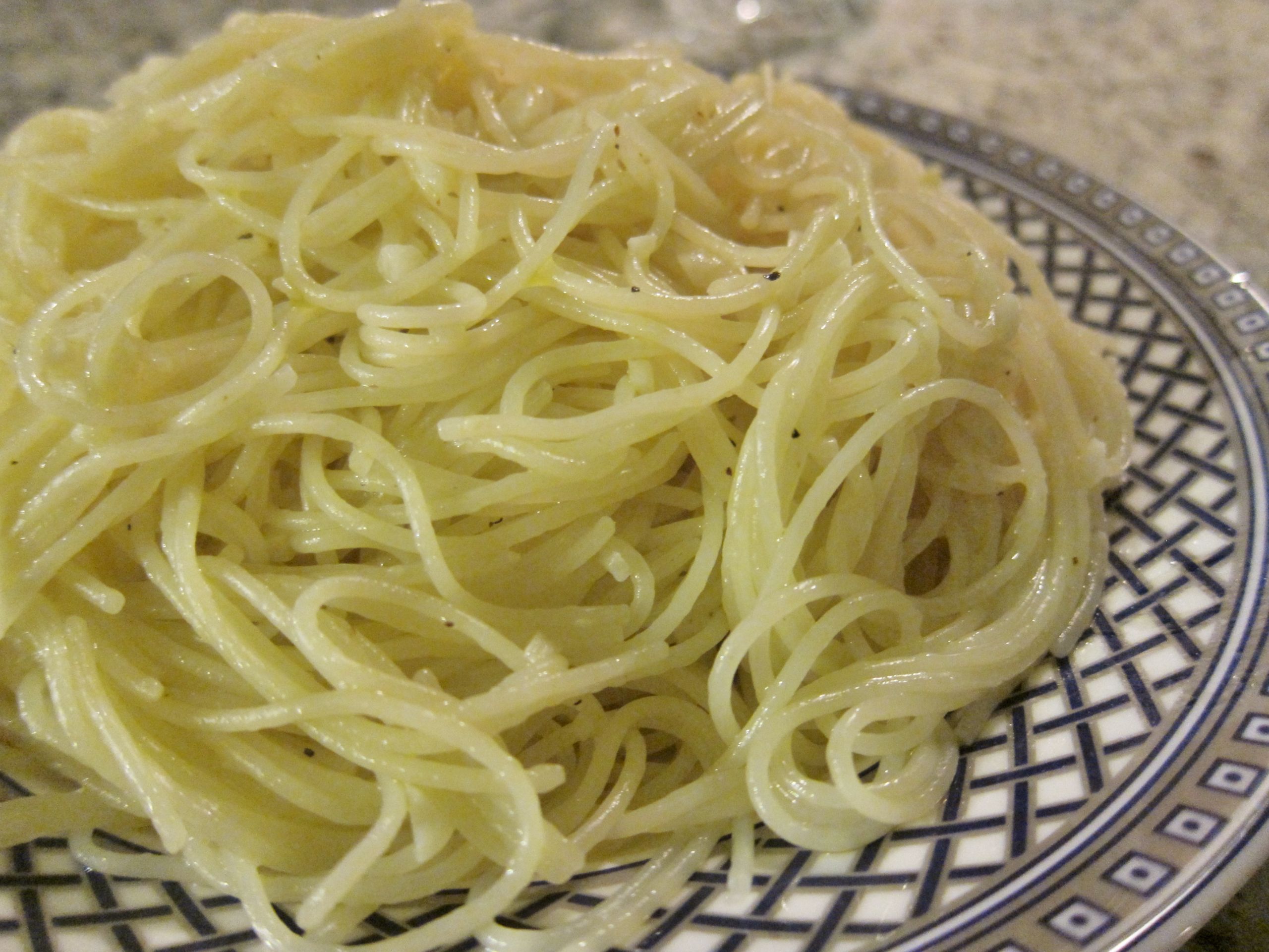 Angel Hair Noodles
 Angel Hair Pasta with Olive Oil and Garlic