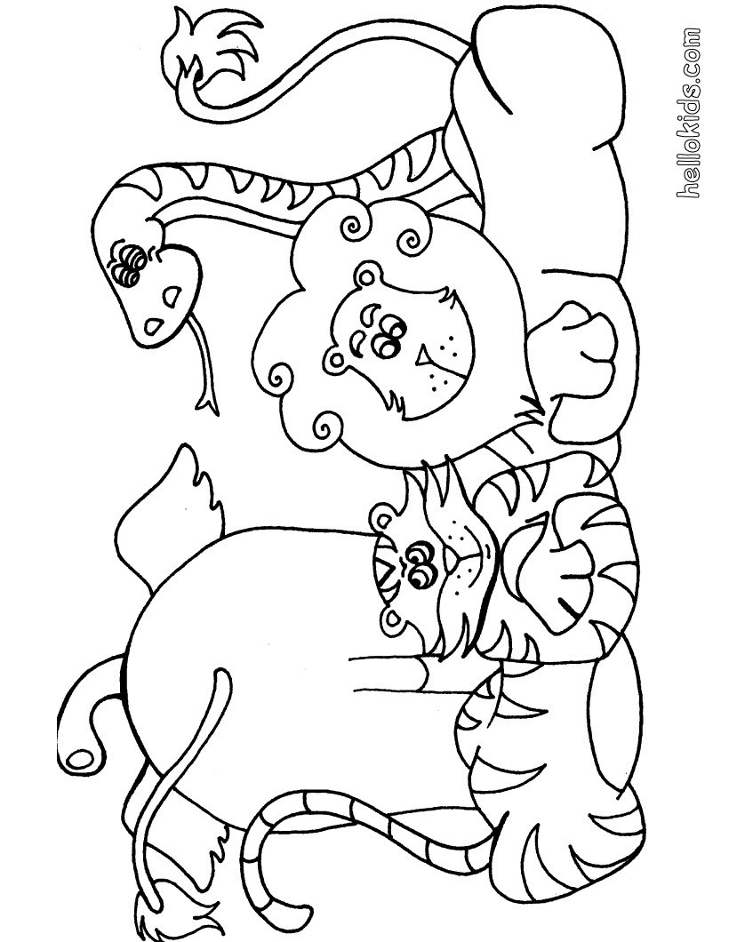 Animal Coloring Pages For Kids
 Printable animal coloring pages 13 Sheets