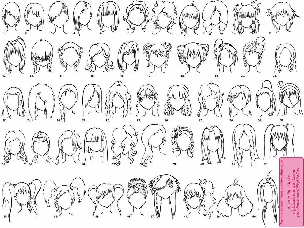 Anime Hairstyle Names
 Various Female Anime Manga Hairstyles by Elythe on DeviantArt