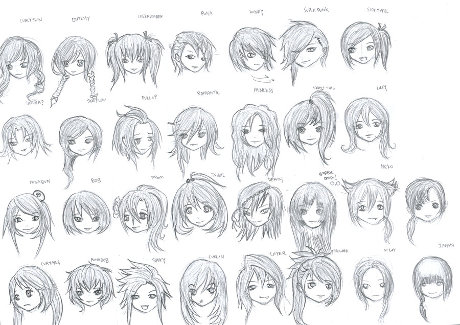 Anime Hairstyle Names
 anime girl emo hairstyles