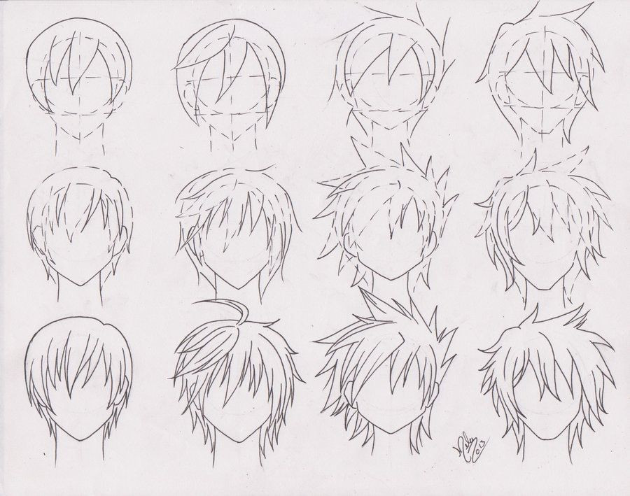 Anime Hairstyles Boy
 Practice hairstyle for Boys 01 by FutagoFude 2insROID