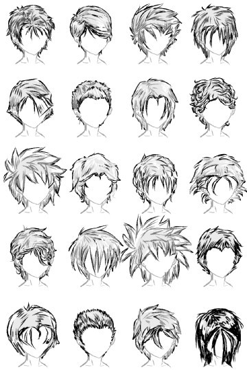 Anime Male Short Hairstyles
 20 Male Hairstyles by LazyCatSleepsDaily on DeviantArt