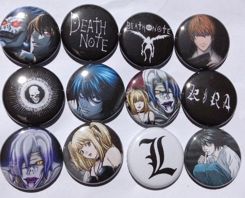 Anime Pins
 Death Note Buttons Pins Anime Bleach Naruto Cosplay Manga