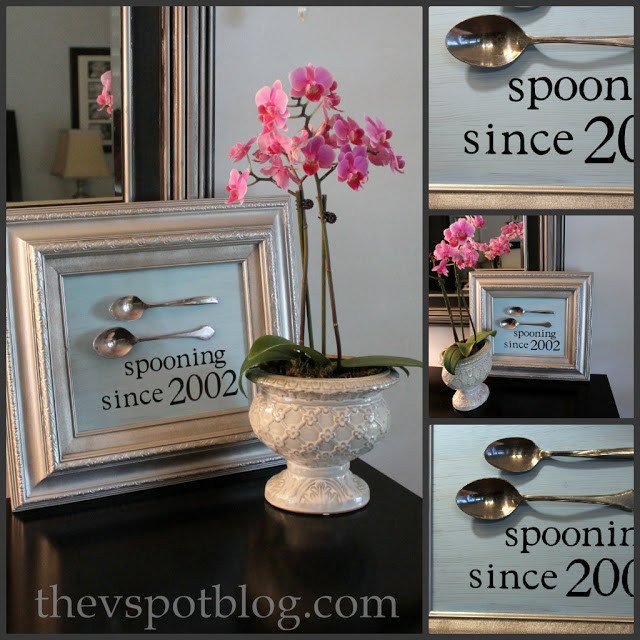 Anniversary Gift For Parents DIY
 “Spooning Since…” Wall Hanging