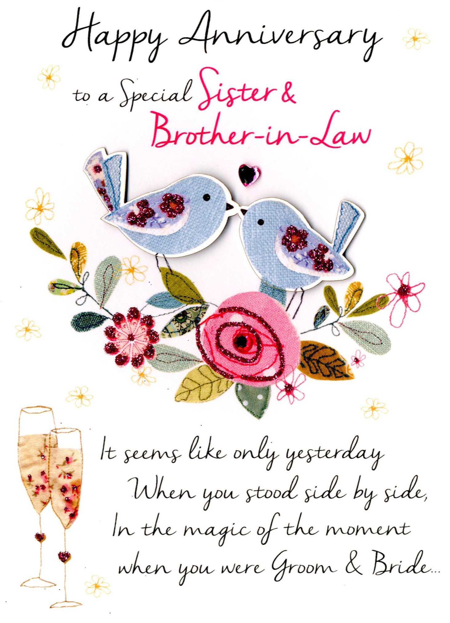 Anniversary Gift Ideas For Sister And Brother In Law
 Sister & Brother In Law Anniversary Greeting Card Second