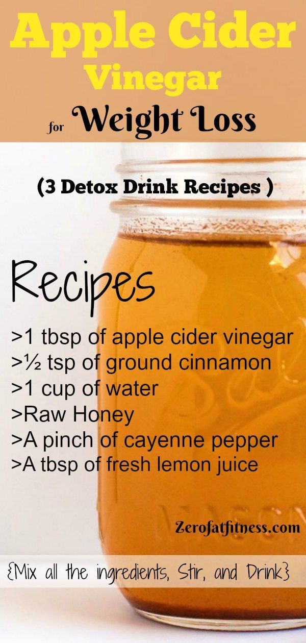 Apple Cider Vinegar Weight Loss Recipes
 Apple Cider Vinegar for Weight Loss 3 Detox Drink