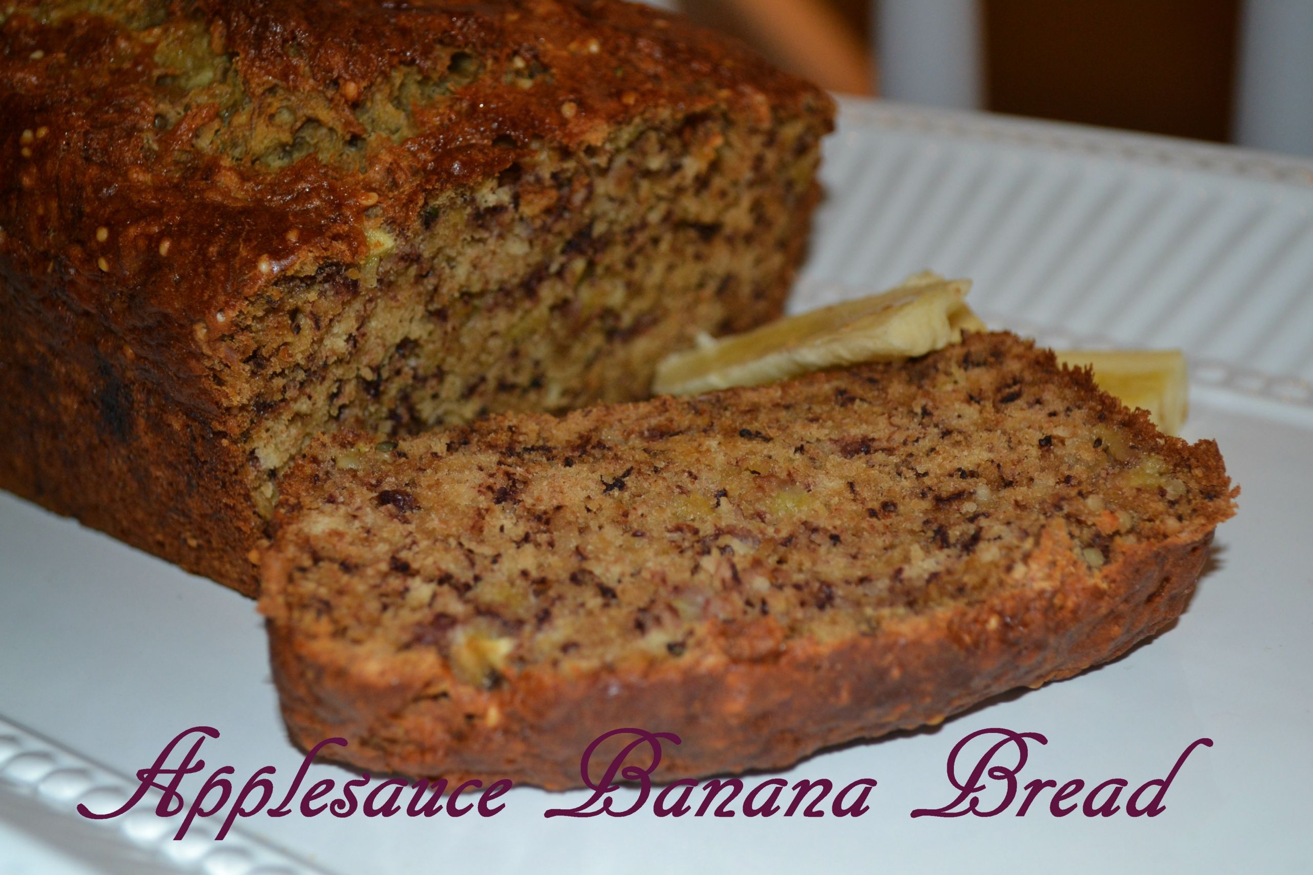 Applesauce Banana Bread
 Applesauce Banana Bread