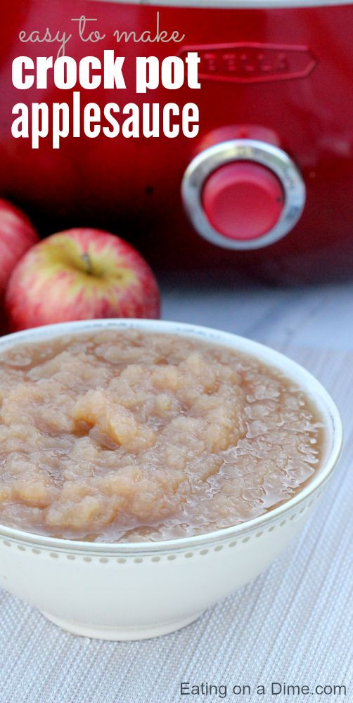 Applesauce Recipes Crockpot
 Easy Crockpot Applesauce Recipe Eating on a Dime