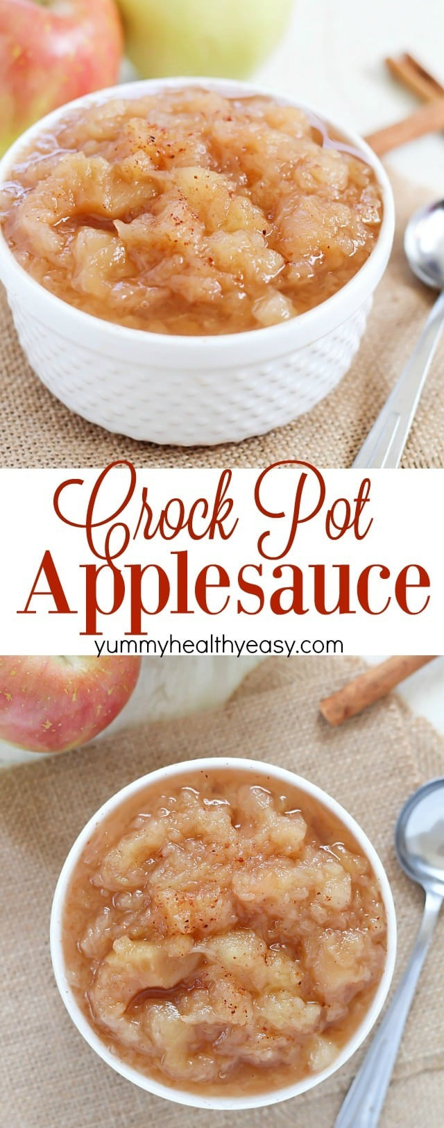 Applesauce Recipes Crockpot
 Homemade Crock Pot Applesauce Yummy Healthy Easy