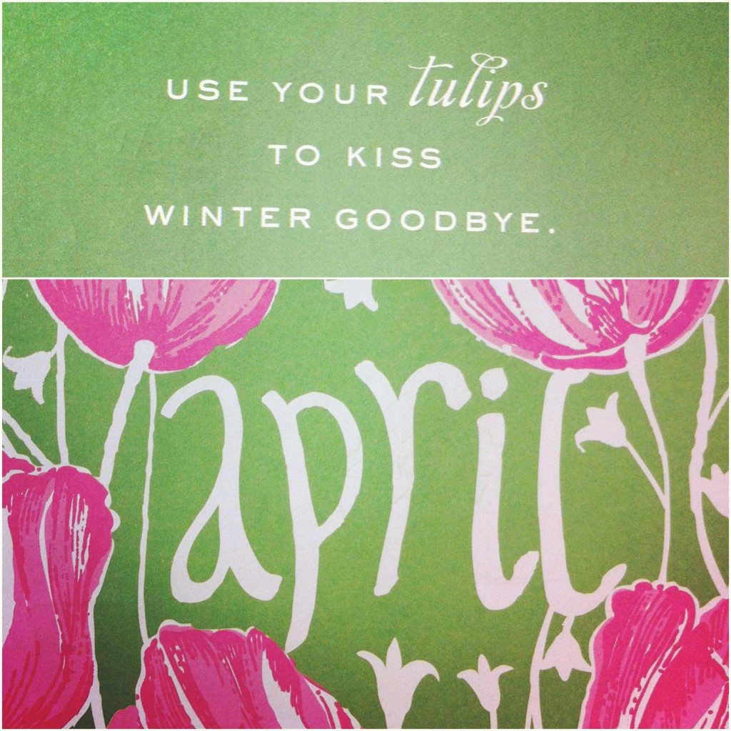 April Birthday Quotes
 springtime Lilly Pulitzer print with April quote "Use
